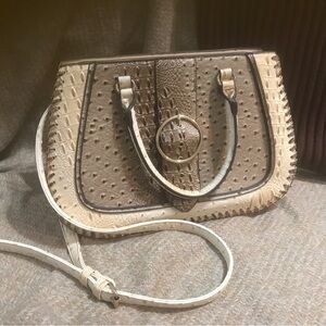 Faux Ostrich Embellished Women's Shoulder Bag